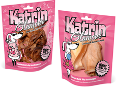 Представляем созданный в агентстве Omnibus дизайн упаковки новой линейки лакомств для собак Katrin Glamour