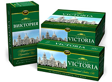 По заказу индийской компании Jay Tea агентством Omnibus был разработан дизайн упаковки чая Vicotria