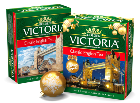 Представлвяем разработанный в агентстве дизайн новогодней промо-упаковки чая Golden Victoria