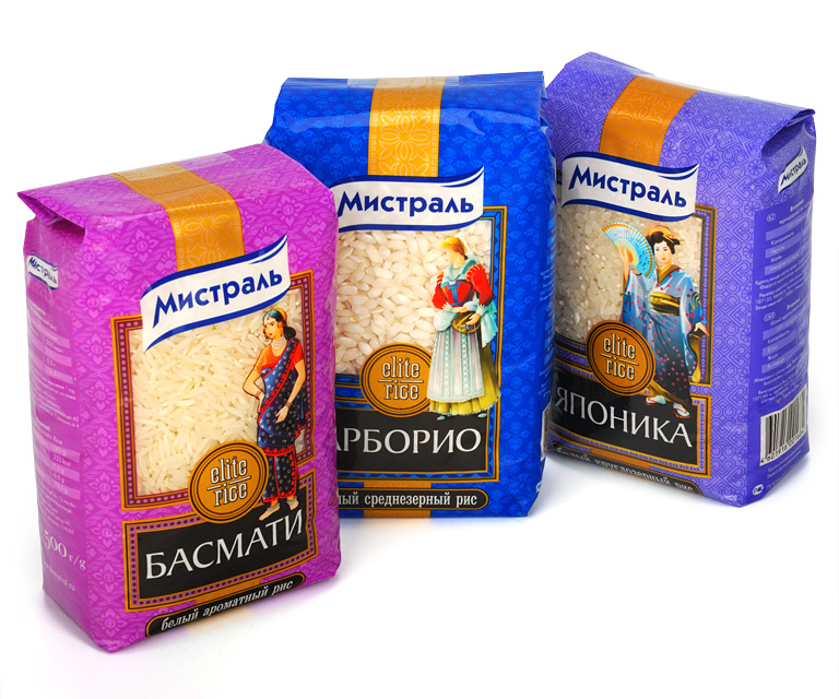 Модернизация дизайна упаковки риса «Мистраль» 2