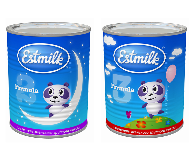 Дизайн упаковки детского питания Estmilk Дизайн упаковки детского питания Estmilk