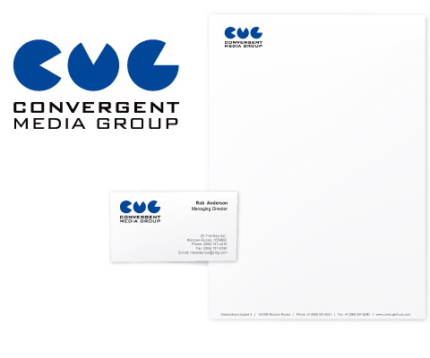 Создание логотипа и разработка фирменного стиля кмпании Convergent Media Group