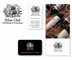 Создание логотипа и разработка фирменного стиля: Wine Club Marketing and Consulting